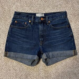 Everlane size 25 dark wash denim shorts